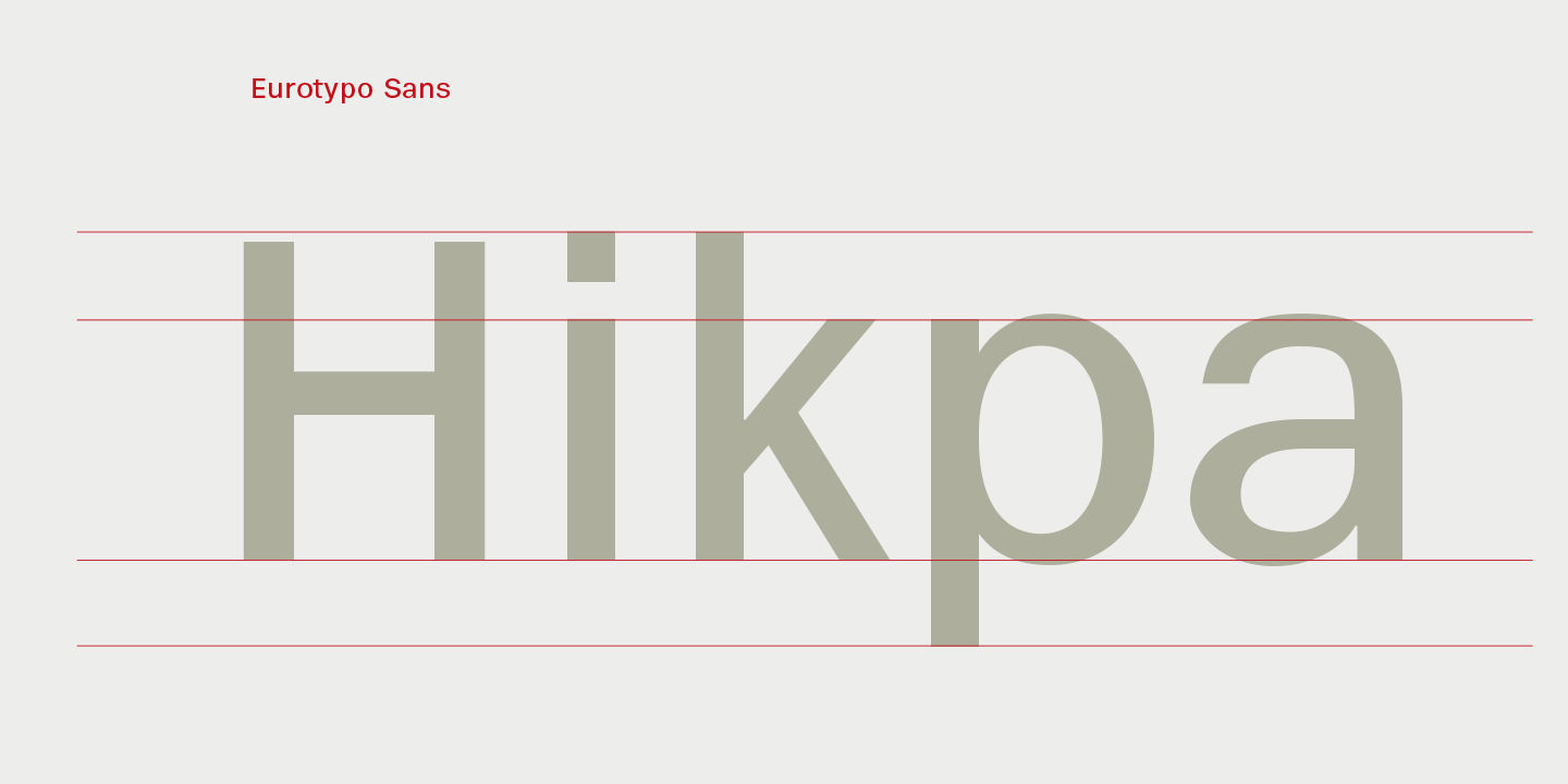 Пример шрифта Eurotypo Sans Italic